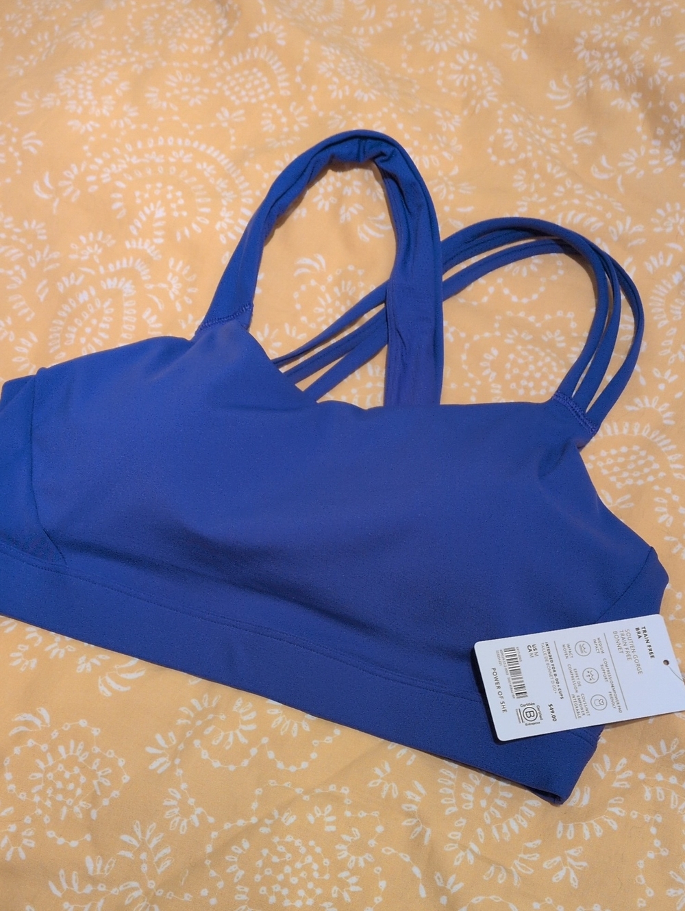 Purple Strappy Sports Bra - Athleta (M)